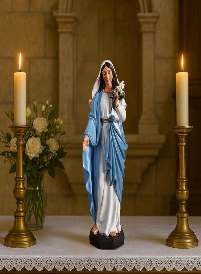 TALPGOD Blessed Mother Mary Statue,10 Inch Virgin Mary Statue Catholic Altar Home Decor,Holy Mother Religious Gift for Mom,Catholic Art Hand Painted Renaissance Sculpture Collection - Image 4